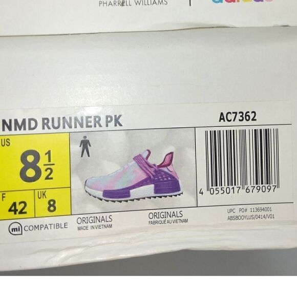 Adidas NMD Human Race Mens NEW w/Tags Purple/Teal Athletic Sneakers - sz. 8 1/2